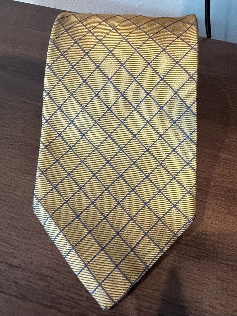 Brooks Brothers 346 Gold/Blue 100% Silk Men’s Tie